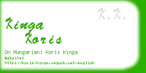 kinga koris business card